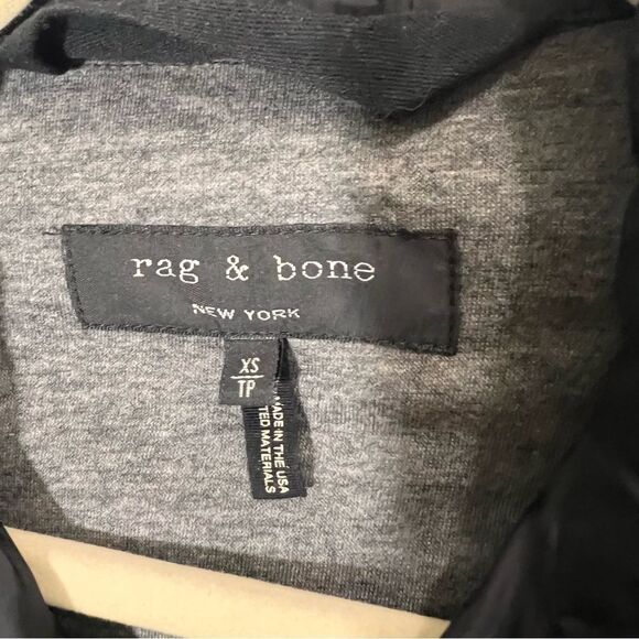 Rag & Bone Shirt Jacket Shacket Mens XS Black Windbreaker Snap Button Lined - Picture 3 of 7